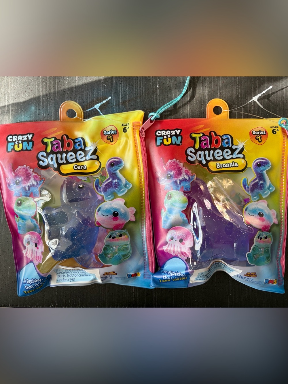 Taba Squeez Series 1 “Bronnie & Cera” Dinosaurs Set of 2 - Picture 2 of 2